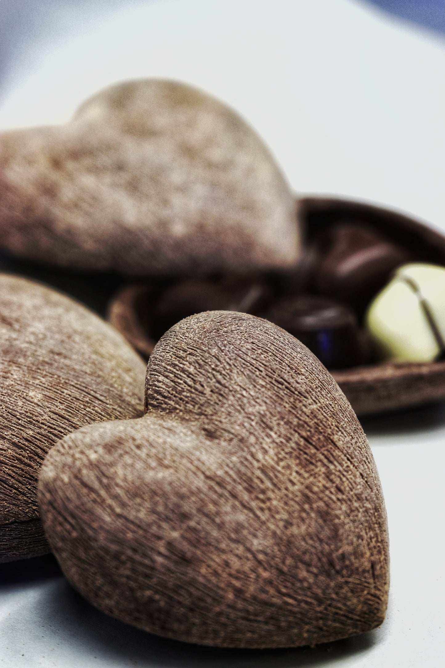 handcrafted chocolate hearts by Nelson's Chocofellar