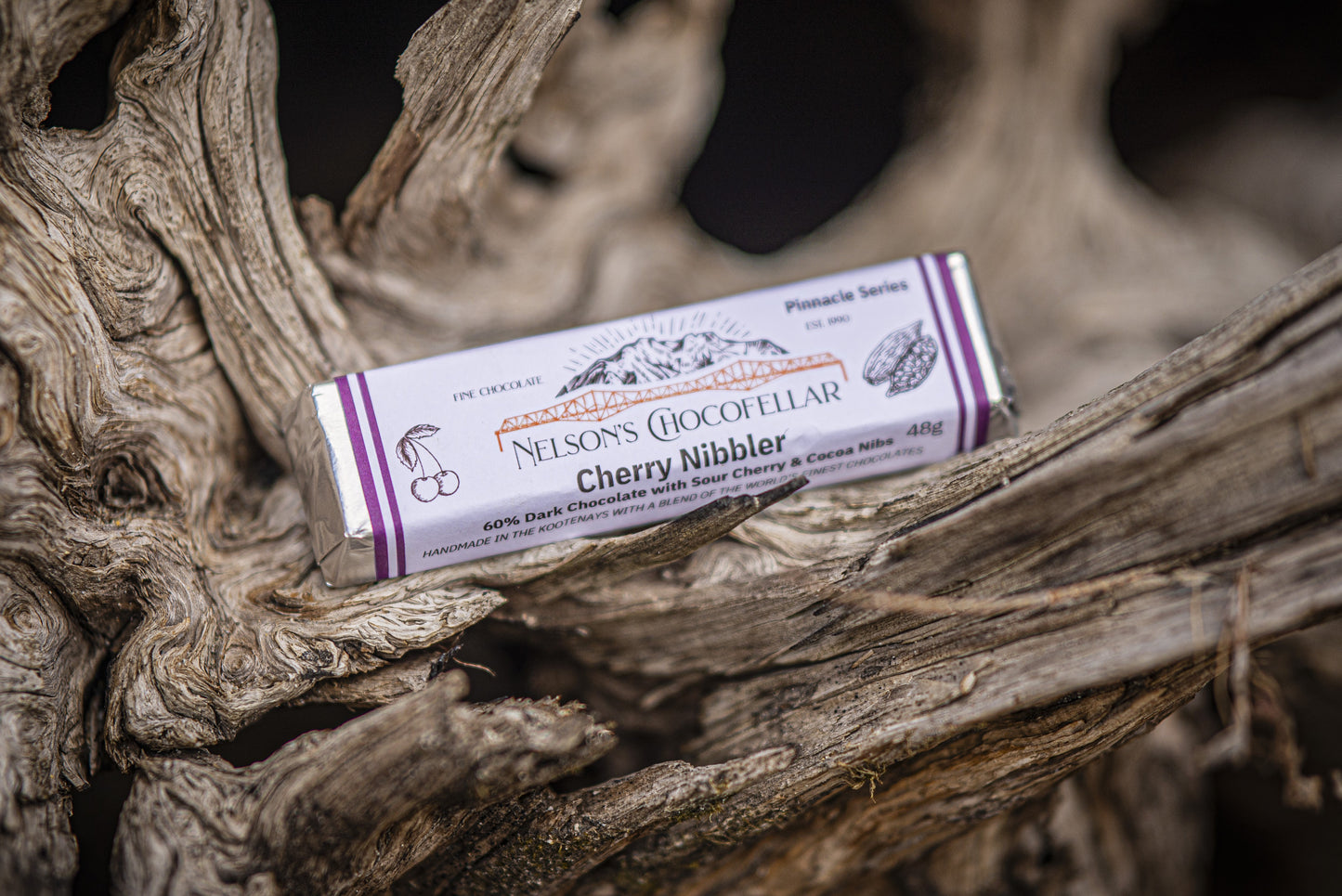 Cherry Nibbler - handmade artisan chocolate bar