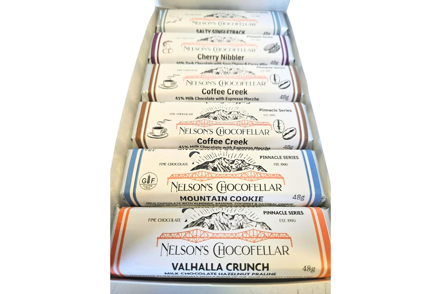 Pinnacle Series High-End Confectionery Chocolate Bars Assorted Case (30 bars of 48g each)