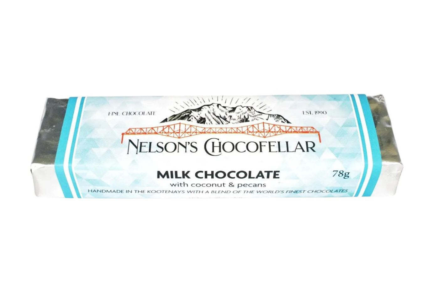 Milk Chocolate with Coconut & Pecans, handmade in BC