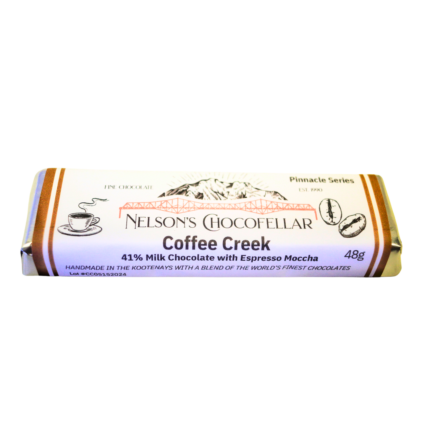 Coffee Creek, Mocha Espresso Milk Chocolate Bean to Bar, Nelson BC
