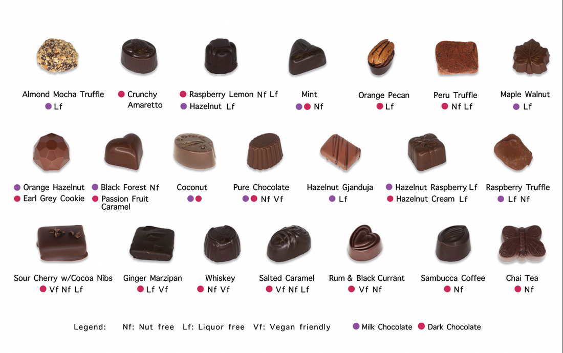 Best Chocolate gift box menu - Nelson's chocofellar gift selection