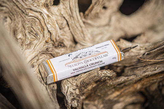 Valhalla Crunch - artisan chocolate bar with hazelnut praline