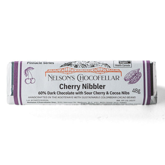 Cherry Nibbler Artisan Bean to bar Dark Chocolate dairy free