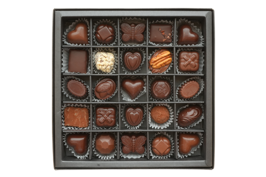 Luxury Assorted 25 Piece Gift Box (Truffles, Pralines & Chocolate Bonbons)