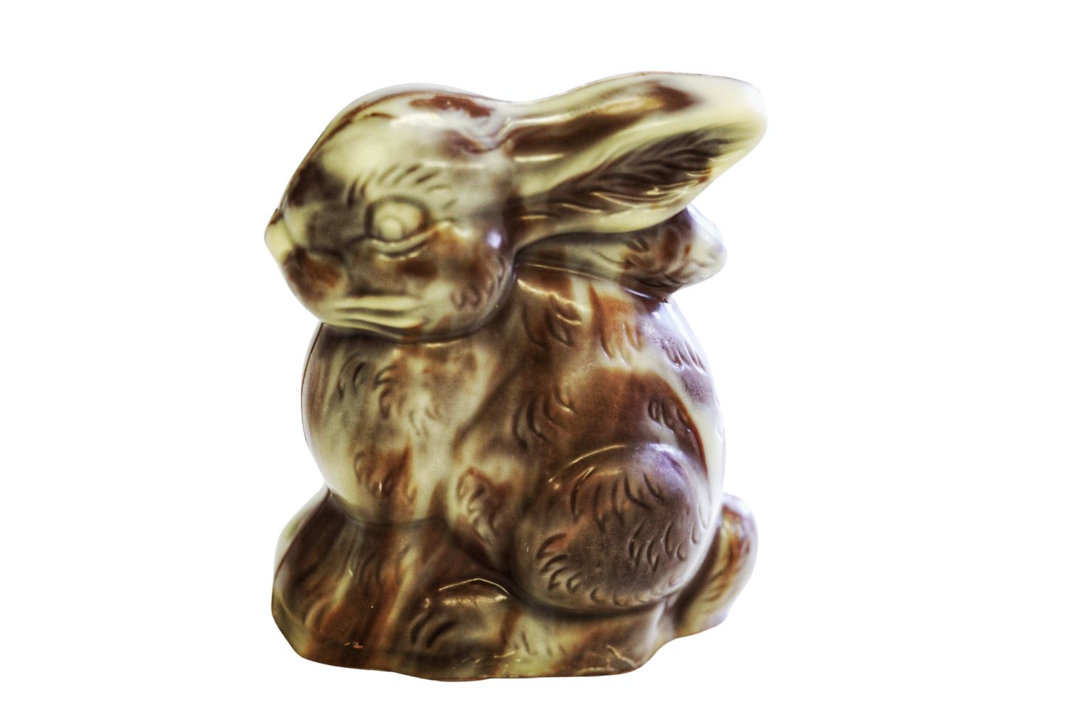 Marbleized bunny milk dark white chocolate