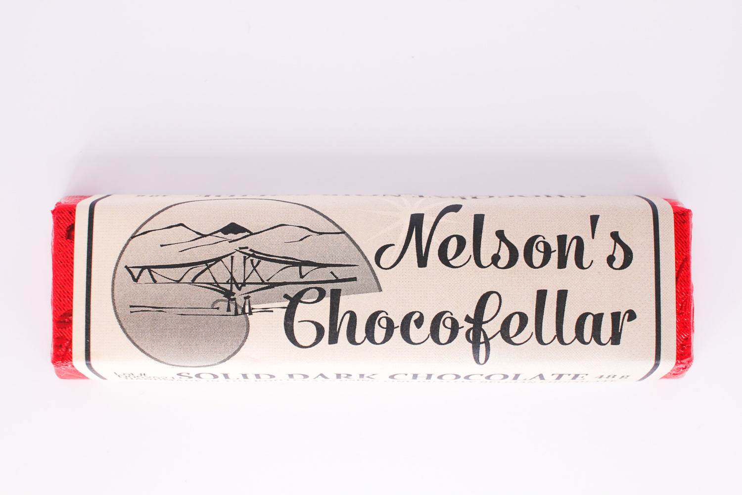 Solid dark chocolate bar handmade by Nelson's Chocofellar