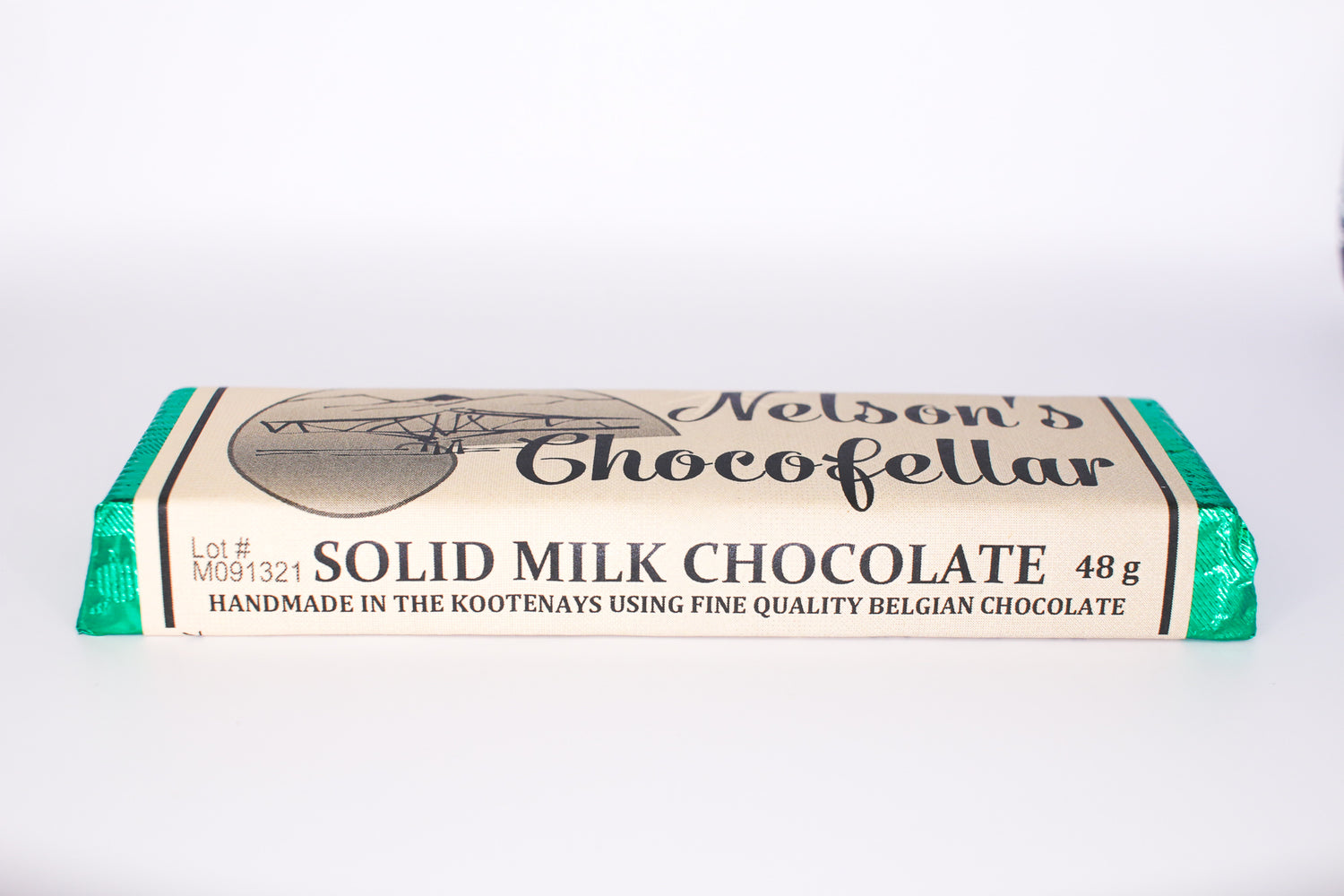 Solid Milk Chocolate Bar handmade in the Kootenays